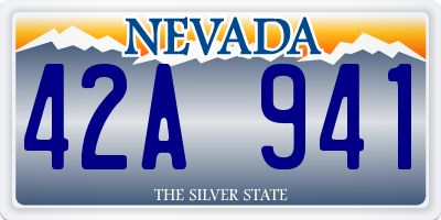 NV license plate 42A941