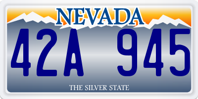 NV license plate 42A945