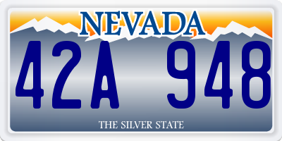 NV license plate 42A948