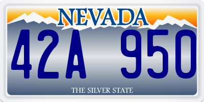 NV license plate 42A950