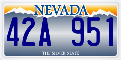 NV license plate 42A951