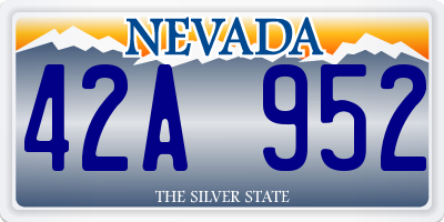 NV license plate 42A952