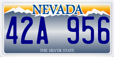 NV license plate 42A956