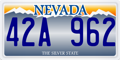 NV license plate 42A962