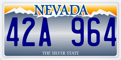 NV license plate 42A964