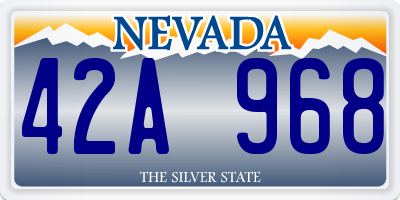 NV license plate 42A968