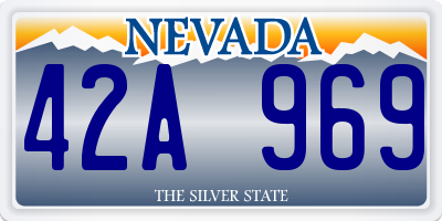NV license plate 42A969