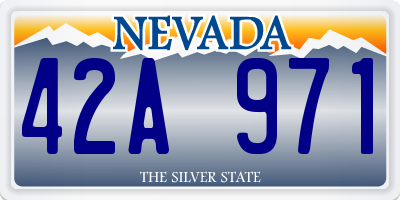 NV license plate 42A971