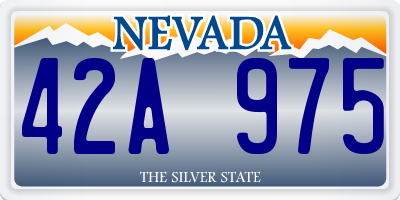 NV license plate 42A975