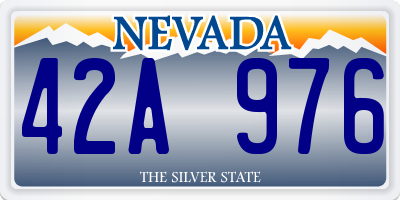 NV license plate 42A976