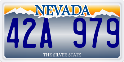 NV license plate 42A979