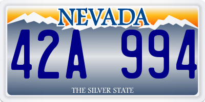 NV license plate 42A994