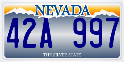 NV license plate 42A997