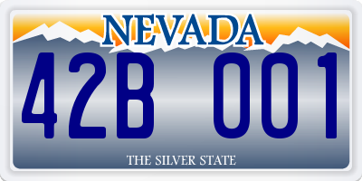 NV license plate 42B001