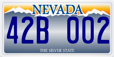NV license plate 42B002
