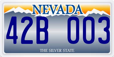 NV license plate 42B003