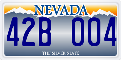 NV license plate 42B004