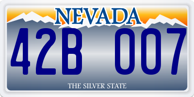 NV license plate 42B007