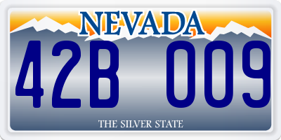 NV license plate 42B009