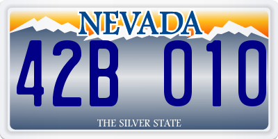 NV license plate 42B010