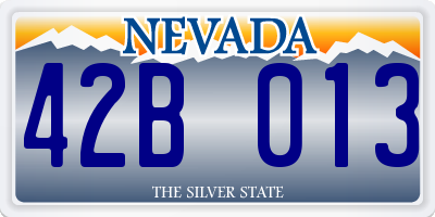 NV license plate 42B013