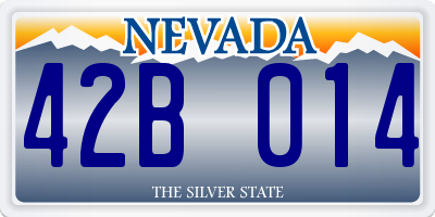 NV license plate 42B014