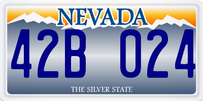 NV license plate 42B024