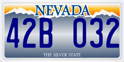 NV license plate 42B032