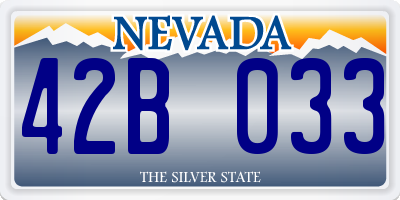 NV license plate 42B033