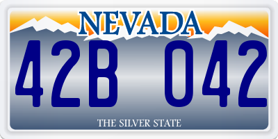 NV license plate 42B042