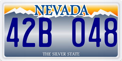 NV license plate 42B048
