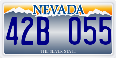 NV license plate 42B055
