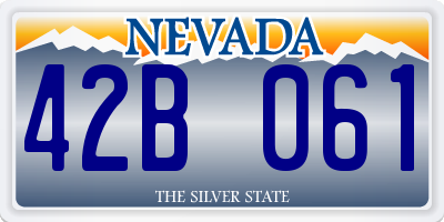 NV license plate 42B061