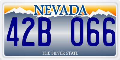 NV license plate 42B066