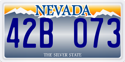 NV license plate 42B073