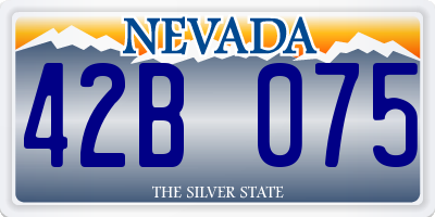 NV license plate 42B075