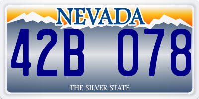 NV license plate 42B078