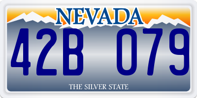 NV license plate 42B079