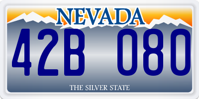 NV license plate 42B080