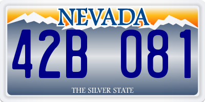 NV license plate 42B081