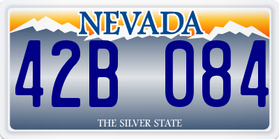 NV license plate 42B084