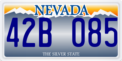 NV license plate 42B085