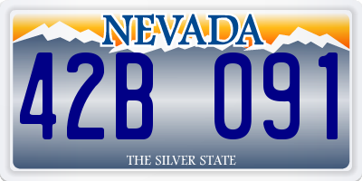 NV license plate 42B091