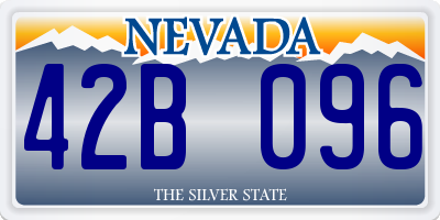 NV license plate 42B096