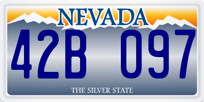 NV license plate 42B097