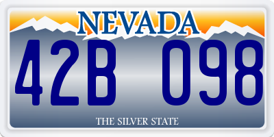 NV license plate 42B098