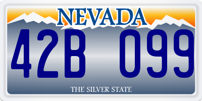 NV license plate 42B099