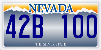 NV license plate 42B100