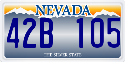 NV license plate 42B105