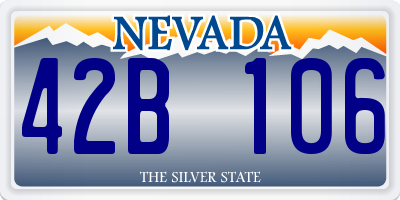 NV license plate 42B106